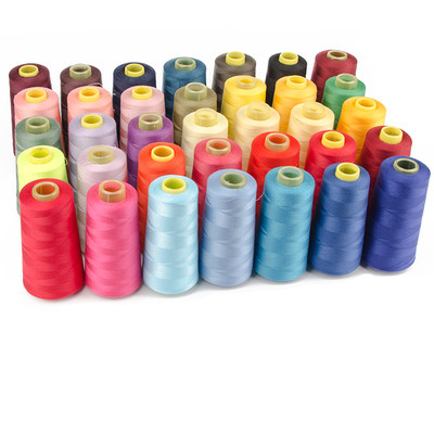 ในสต็อค สายพอลิเอสเตอร์ Hilos De Coser สีแข็ง สับ 100% สายพอลิเอสเตอร์ สายเย็บพอลิเอสเตอร์ 40/2