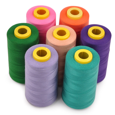 100 สปันโพลีเอสเตอร์เส้นเย็บตัวอย่างฟรี จํานวนเส้น 20S-60S OEM ODM