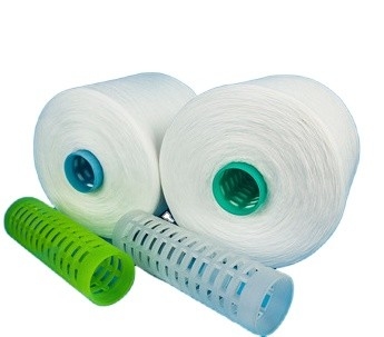 ขายร้อน 40/2 40s/3 ขาวสด 100% โพลิเอสเตอร์แหวน สปัน สายเย็บราคาโรงงาน