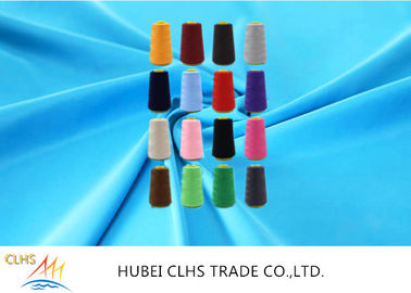 สีขาวดิบ / ย้อม 100% ด้ายเย็บผ้าโพลีเอสเตอร์แหวนปั่น 3000 หลา 5000 หลา