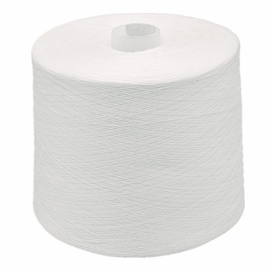 สะอาดต่อสิ่งแวดล้อม 20/2, 30/2, 40/2 สีขาวสด 100% โพลิเอสเตอร์