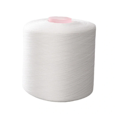 สีขาวสด 402 502 20s สายพอลิเอสเตอร์สปูนสําหรับเส้นเย็บ / 100% สายพอลิเอสเตอร์สปูน