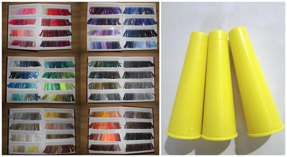 หลายสี 30/2 30/2 100% โพลิเอสเตอร์ สปัน ใยเย็บ ความแข็งแรงสูง
