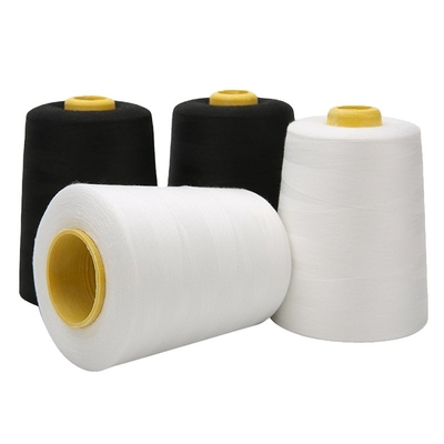 40s/2 สายเย็บ สีพื้นฐาน 5000 หลา สายพอลิเอสเตอร์สีดําสีขาวสด