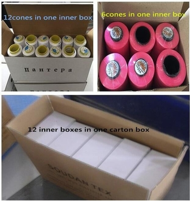 ความแข็งแรงสูง 40/2 100% สปันพอลิเอสเตอร์เส้นเย็บสําหรับเส้น Overlock