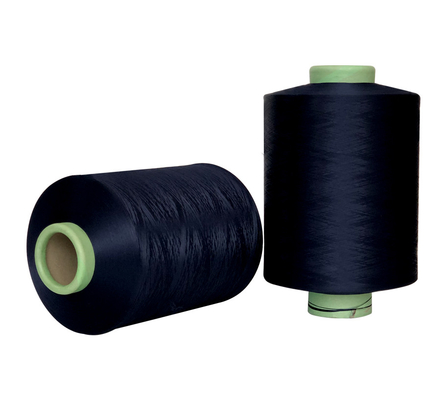 DDB สีดํา สีขาว สาย DTY สาย 100D 150D สายพอลิเอสเตอร์ 100% สายที่มีเนื้อเยื่อสําหรับการผูก