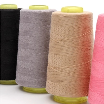 ด้ายเย็บผ้าโพลีเอสเตอร์ปั่น 402 ตัวเลือกหลายสี ด้ายโพลีเอสเตอร์สำหรับชุดผ้า