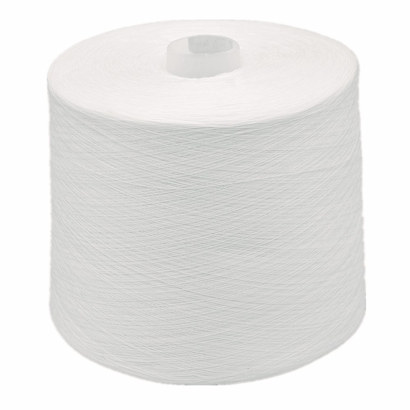 สะอาดต่อสิ่งแวดล้อม 20/2, 30/2, 40/2 สีขาวสด 100% โพลิเอสเตอร์