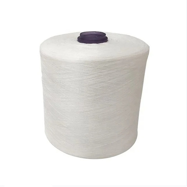 ขายร้อน สีขาวดิบ 40/2 30/2 50/2 100% สปันพอลิเอสเตอร์