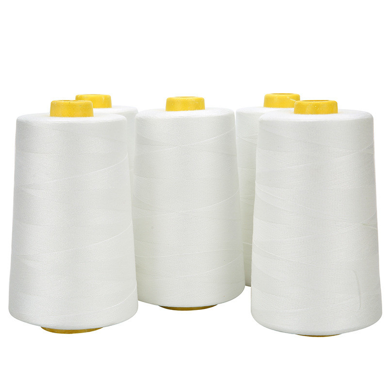 40s/2 สายเย็บ สีพื้นฐาน 5000 หลา สายพอลิเอสเตอร์สีดําสีขาวสด