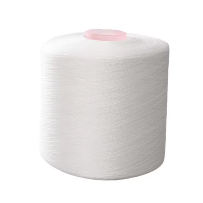 60/2 60/3 60s สีออปติก ขาวสด ขาว 100% โพลิเอสเตอร์ สปันยางสําหรับเส้นเย็บ