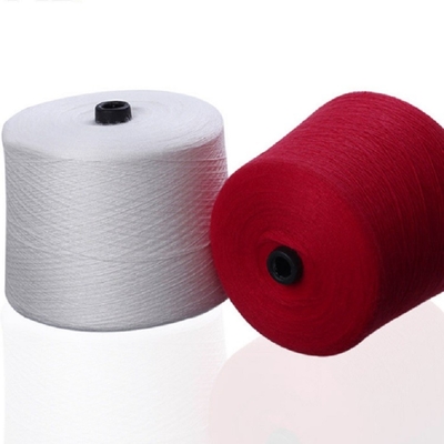 เส้นด้ายย้อมโพลีเอสเตอร์สีเขียว 50/2 เส้นด้ายบิดเป็นมิตรกับสิ่งแวดล้อม
